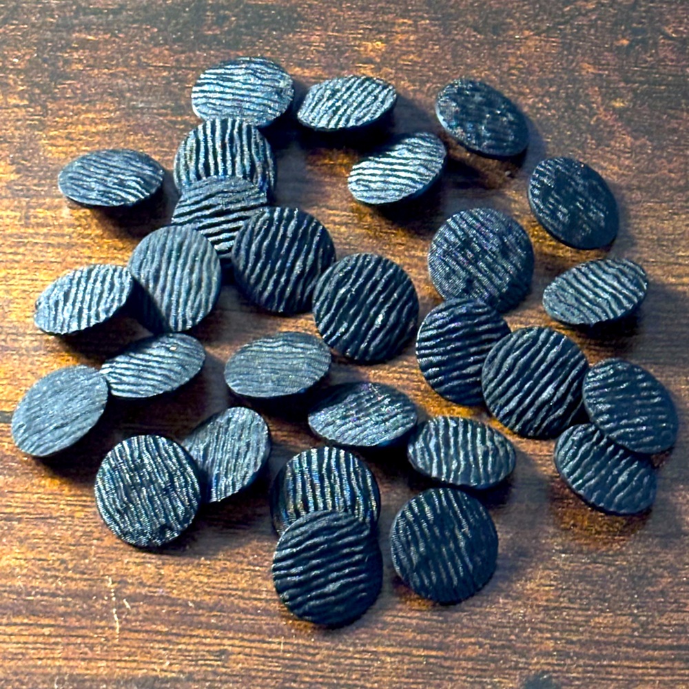 Vintage Black Glass Button Lot (qty 28)